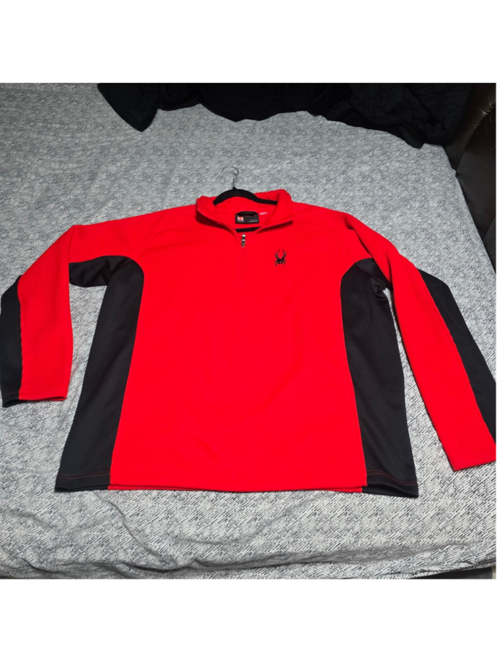 Men's Spyder Core Sweater Zip Up XXXL Red Black